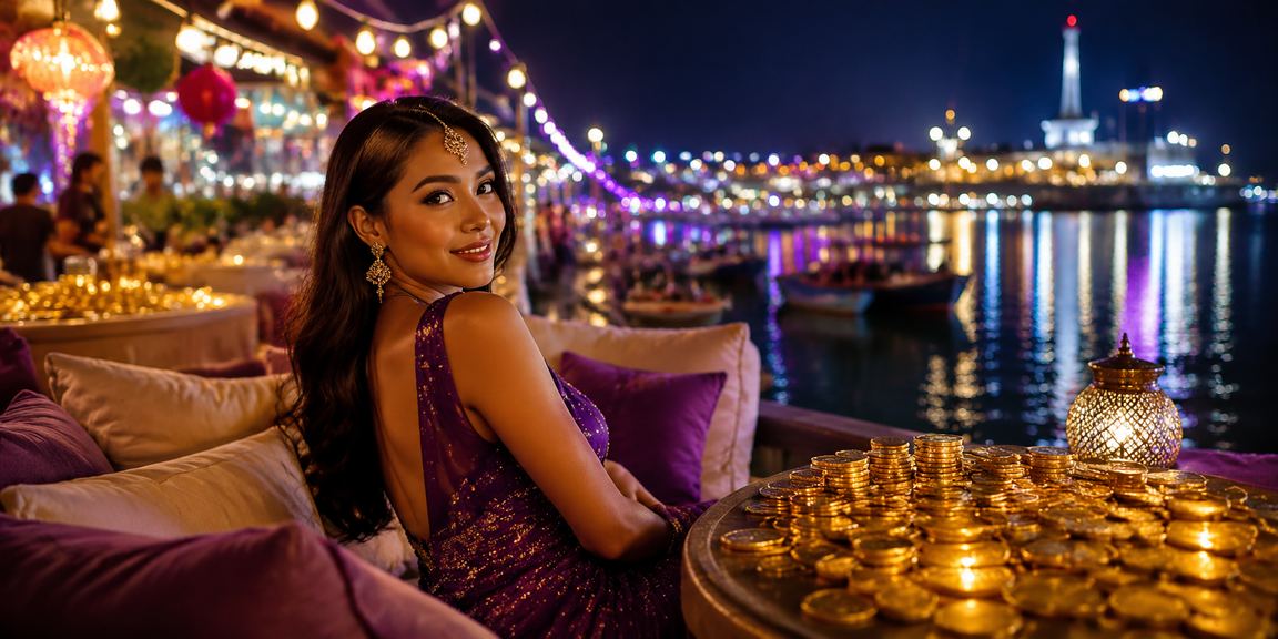 Antara muka kasino langsung dengan blackjack dan permainan meja